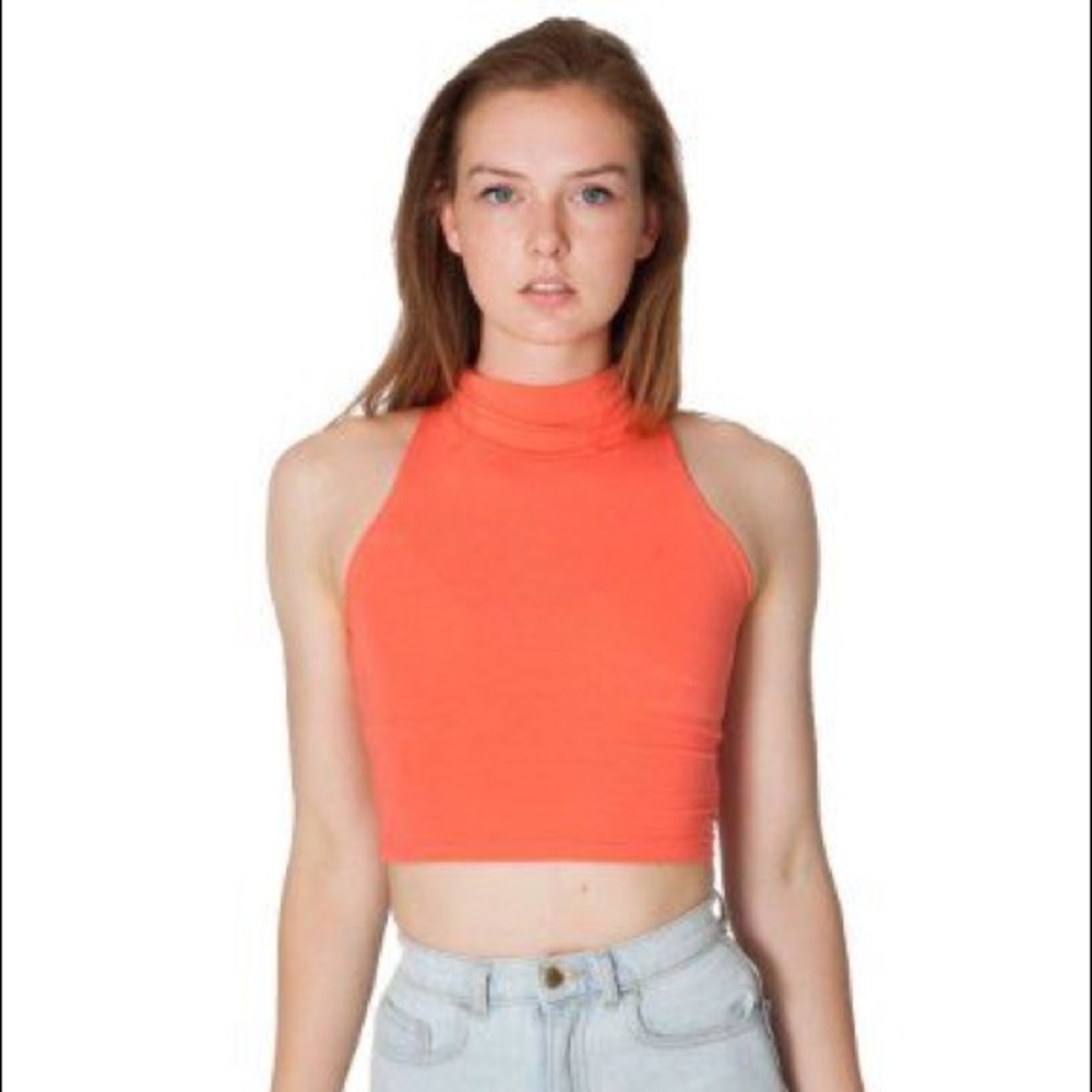 American Apparel Turtleneck Crop Top
